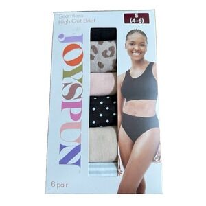 Joyspun‎ S (size 4-6, 36-37.5" Hips) Women's Seamless High Cut Briefs 6 Pack NEW